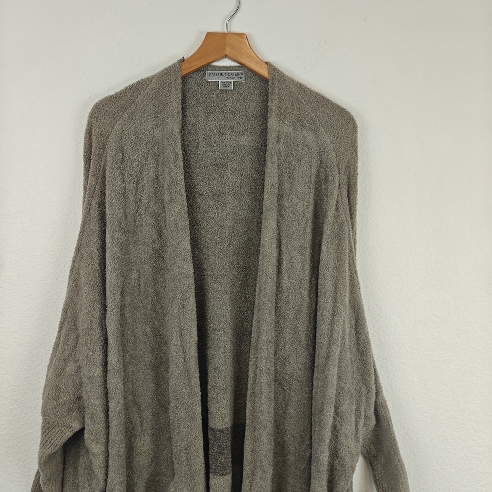 Barefoot Dreams Women Cliffside Dolman Sleeve Cardigan One Size Gray Open Front - Picture 6 of 16